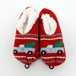 Northeast Outfitters Women Red Cozy Cabin Christmas Slipper Sock 2 PACK 5-10 NEW